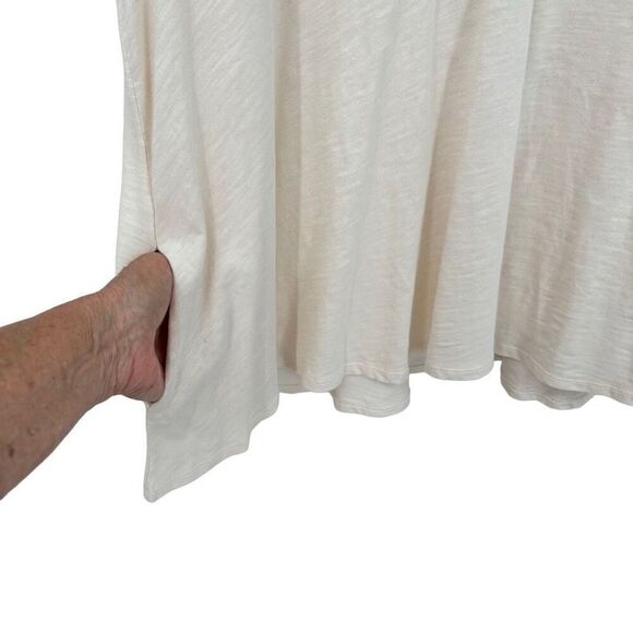 Urban  Outfitters Silence + Noise Oversized Cropped Hoodie Tee Cream XS - Picture 5 of 8